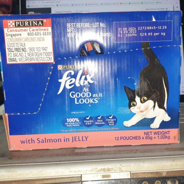 Purina Felix Cat Adult Salmon in Jelly 85 Gm