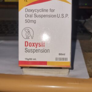Doxysil Oral Suspension 60ml for Dogs & Cats - Veterinary Doxycycline 50 mg