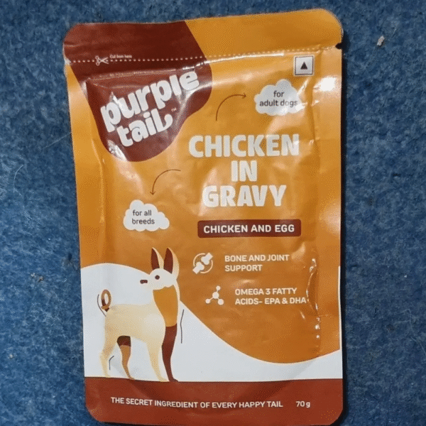 Purple Tail Adult Dog Chicken and Egg Gravy 70 Gm