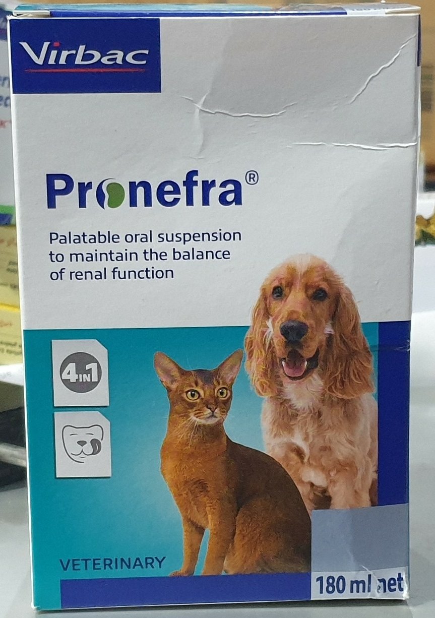 Virbac Pronefra Oral Suspension for Dogs & Cats 180 ml | Renal Support - Image 2