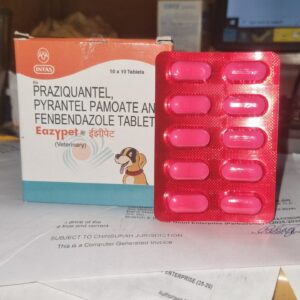 Intas Eazypet Broad-Spectrum Dewormer for Dogs - 10 Tablet Strip