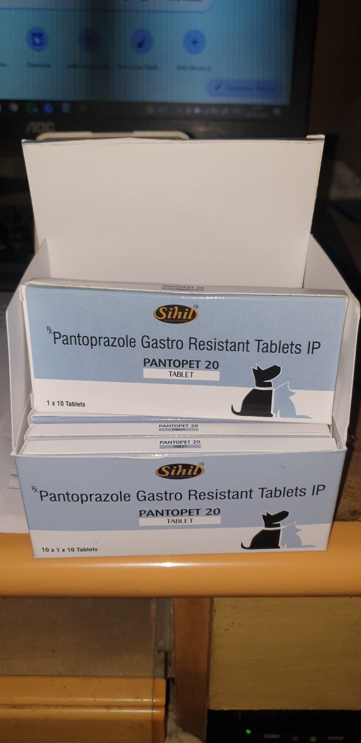 Pantopet 20 mg Gas Resistant Vet Tablet Strip of 10