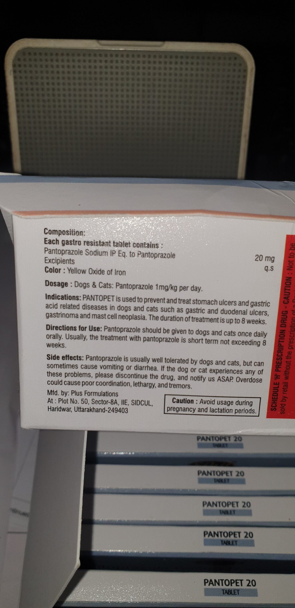 Pantopet 20 mg Gas Resistant Vet Tablet Strip of 10 - Image 3
