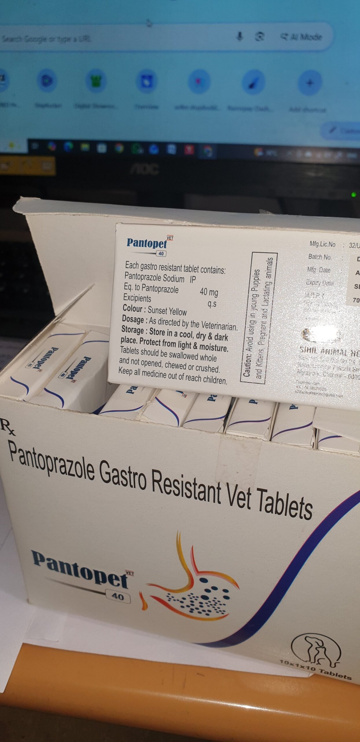 Pantopet 40 mg Gas Resistant Vet Tablet Strip of 10 - Image 3