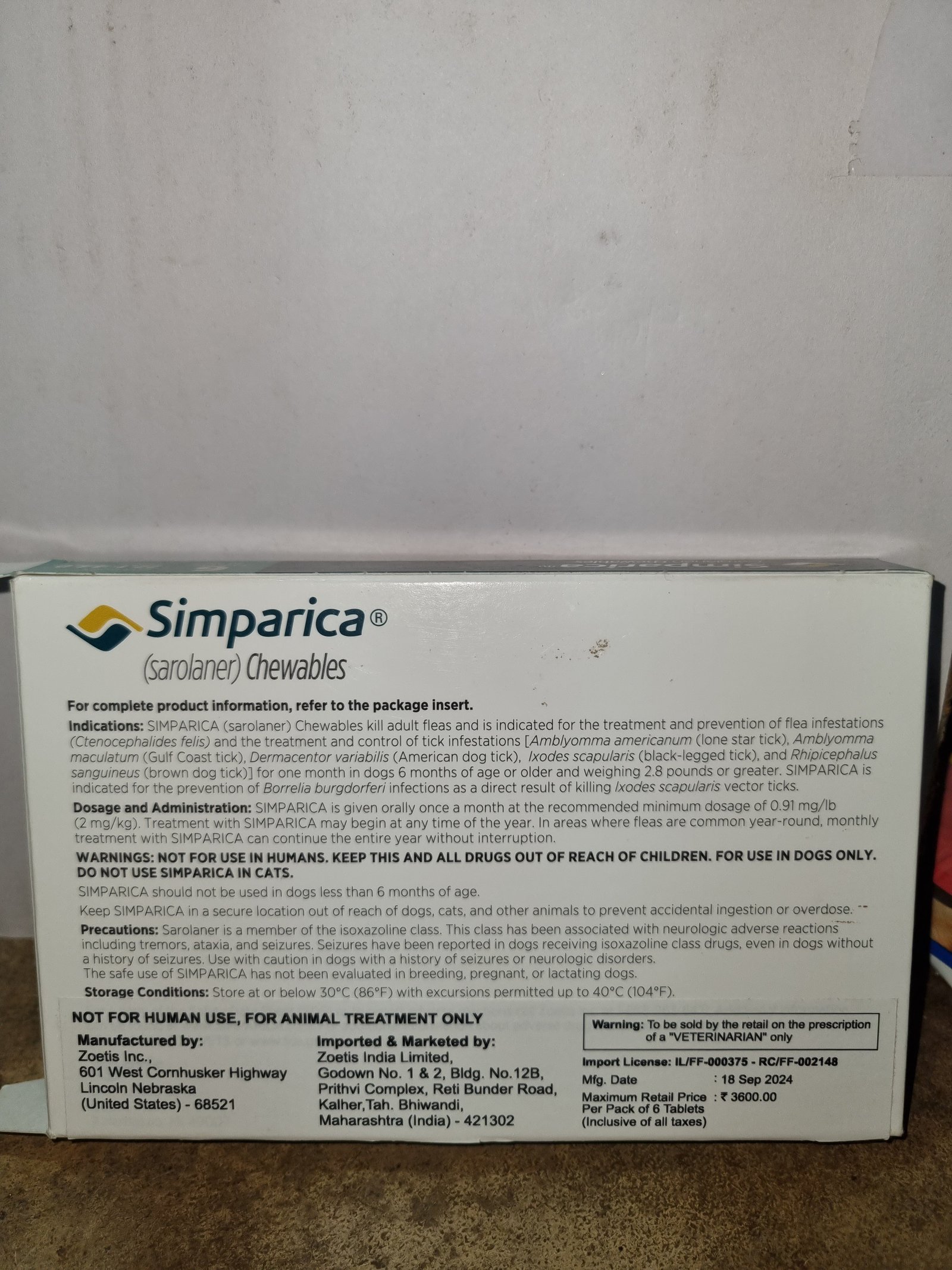 Simparica 40 Strength Single Tablet for Tick and Flea Protection of 10 to 20 kg Dog - Image 3