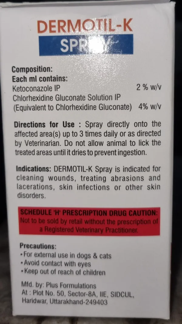 Dermotil K Spray 100 ML - Image 2
