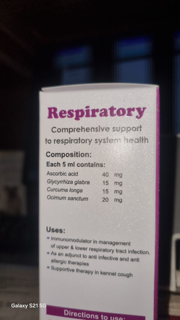 Vetricare Respiratory 100 ml for Dogs - Image 2