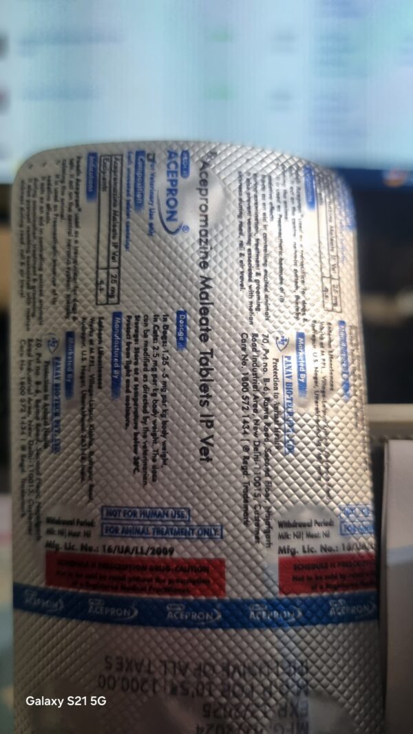 Pooch Acepron Strip of 10 Tablets for Cats and Dogs - Image 4