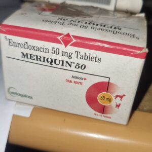 Vetoquinol Meriquin 50 mg Enrofloxacin for Dogs & Cats - 10 Tablets