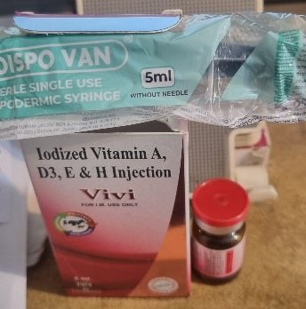 Nutrivet Vivi Iodized Vit A, D3, E and Biotin Injection for Veterinary Use 5 ml - Image 3
