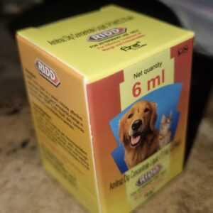 Cargill Petcare Ridd Solution Amitraz 1% for Tick and Flea Removal in Cats and Dogs 6 ml