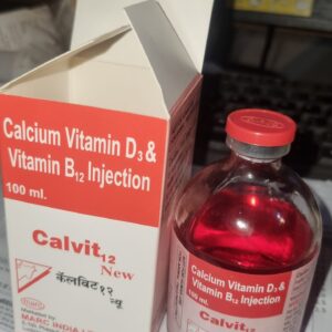 Mark India Calvit12 Veterinary Calcium & B12 Injection (100ml)