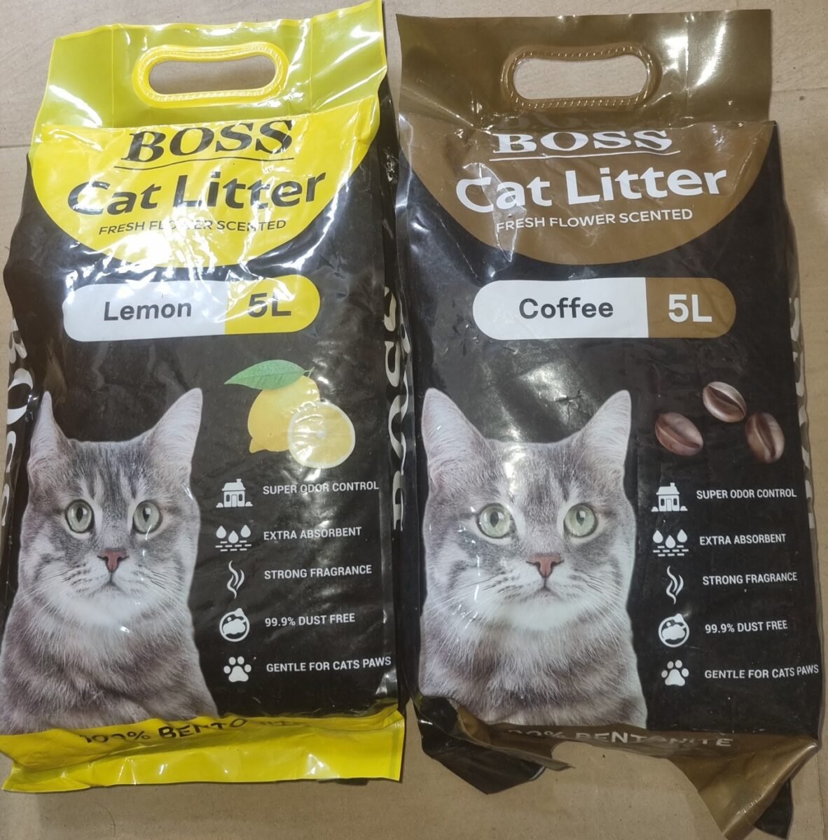 Boss Cat Litter Bentonite Sand 5 Litre in 2 Flavours - Lemon - Image 2