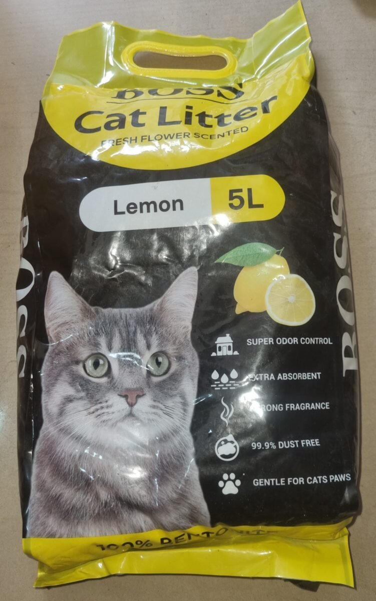 Boss Cat Litter Bentonite Sand 5 Litre in 2 Flavours - Lemon
