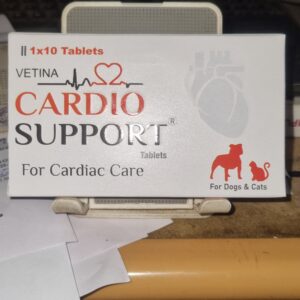 Vetina Cardio Support Tablets for Dogs & Cats – Heart Care Supplement (Strip of 10)