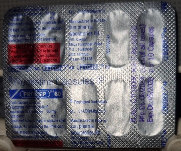 Sun Pharma Prodep 60 mg Capsules strip of 10 - Image 2