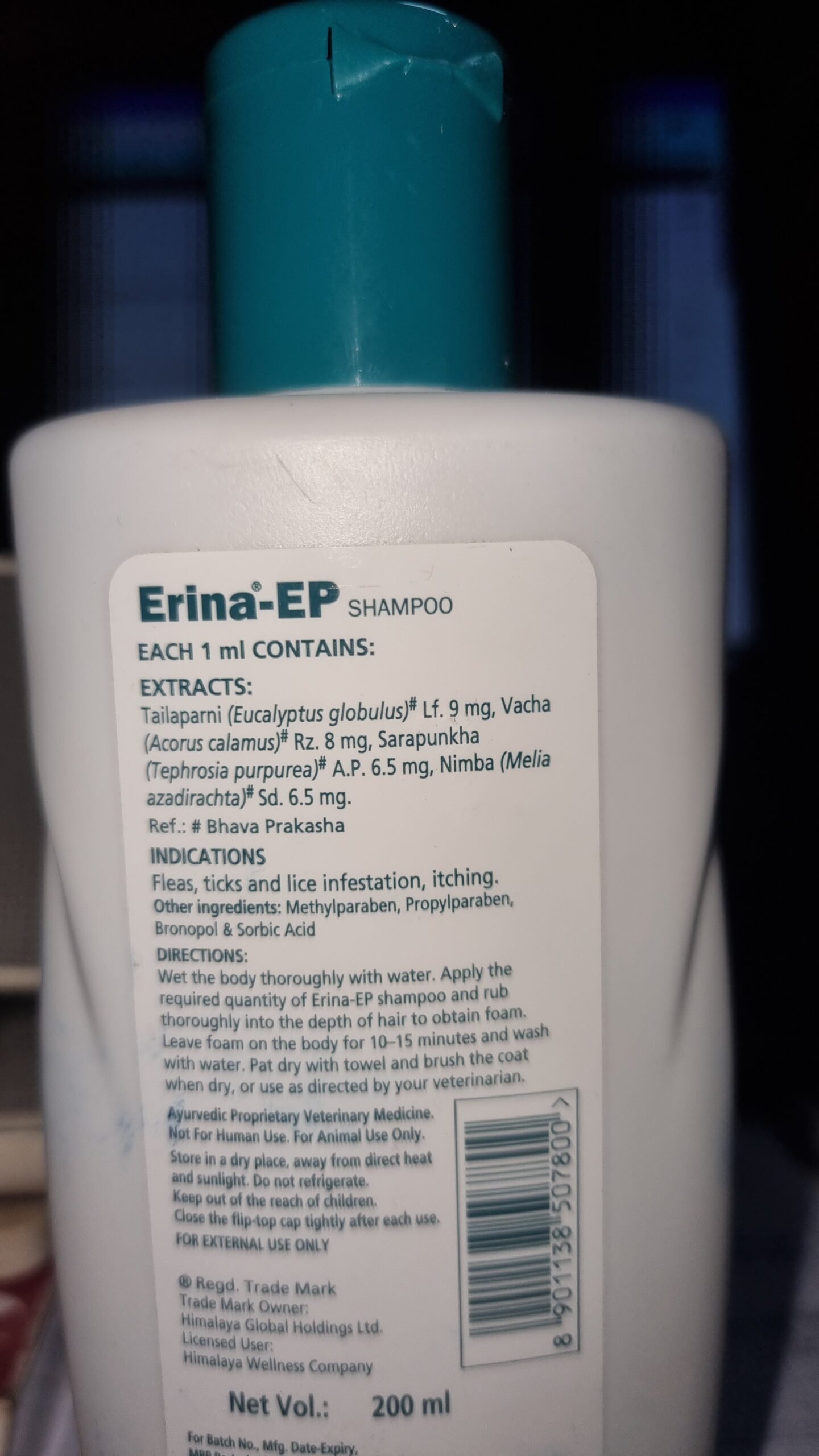 Himalaya Erina-EP Shampoo 200ml | Anti-Tick & Flea Control - Image 3