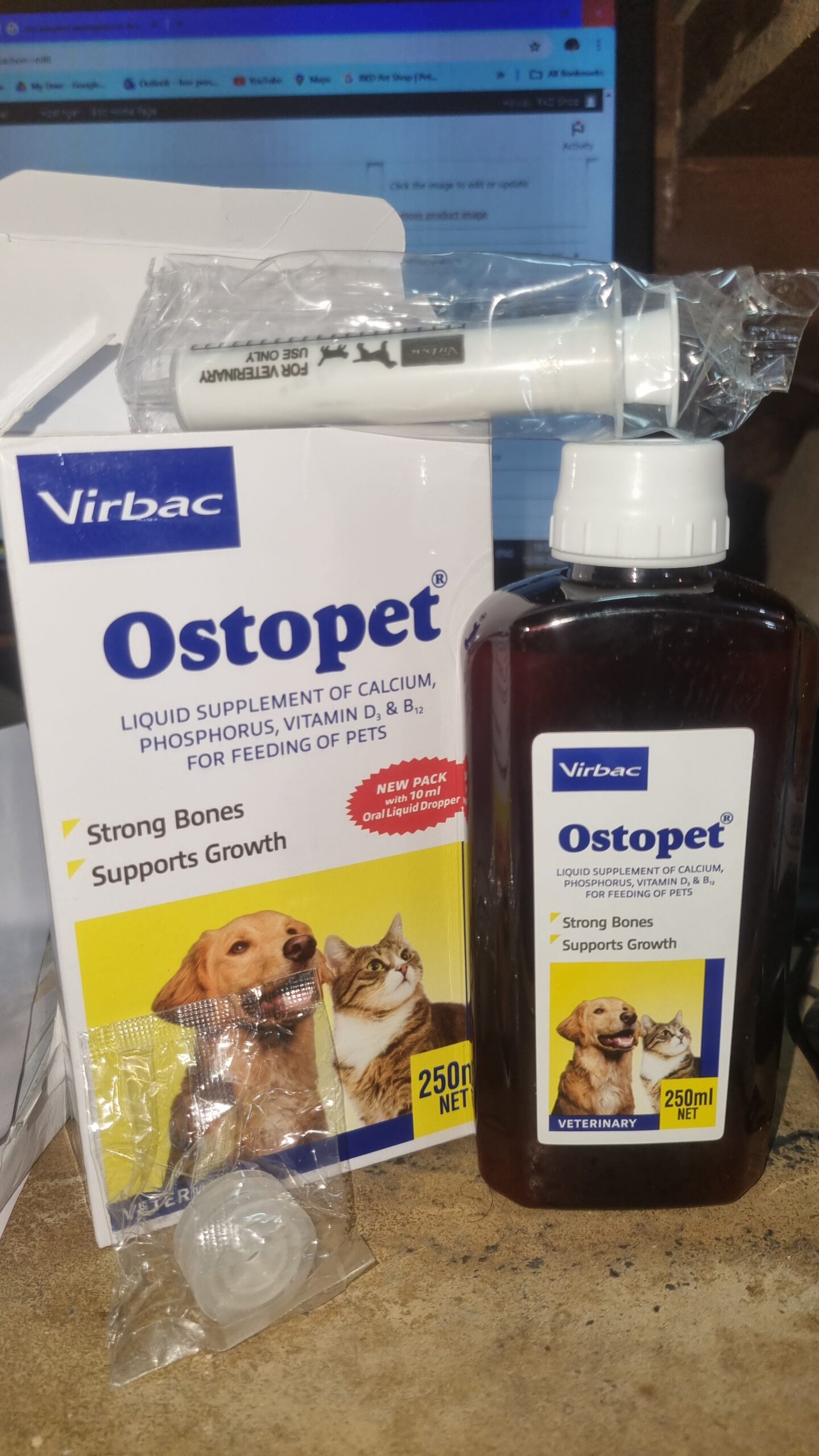 Ostopet Syrup 250ml for Cats & Dogs | Strong Bones & Joint Care | Virbac - Image 4