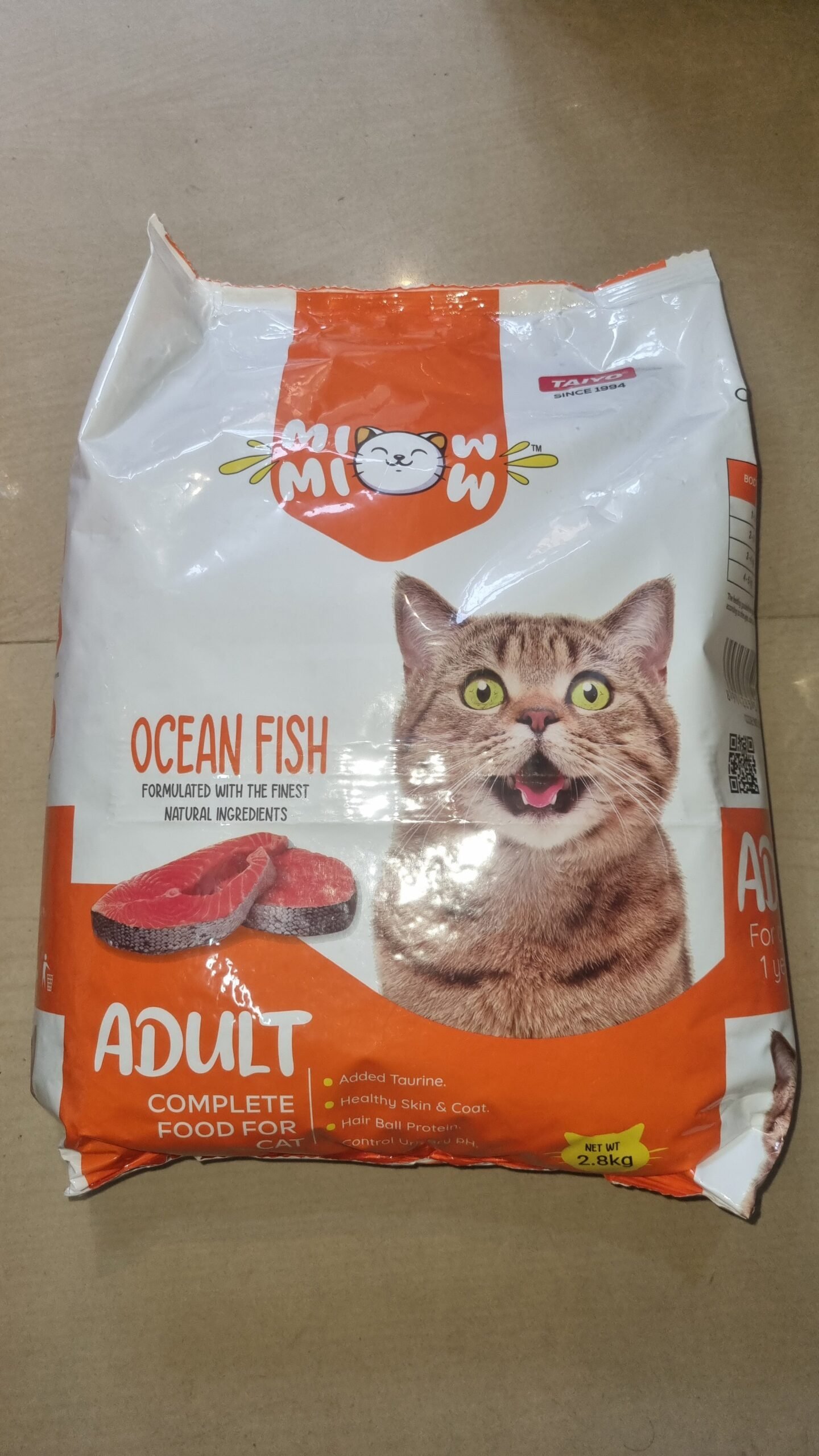 TAIYO Miow Miow Adult Cat Food 2.8 kg | Premium Ocean Fish