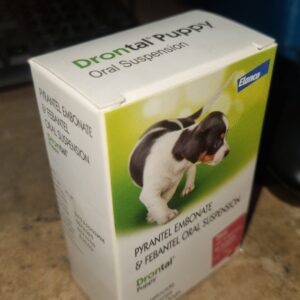 Drontal Puppy Deworming Suspension (20ml) – Liquid Wormer for Pups
