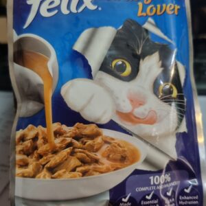 Purina Felix Gravy Lover Salmon Wet Cat Food for Adult & Kitten 70 gm| Real Meaty Chunks in Gravy