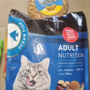 Drools Adult Cat Ocean Fish (3kg) + Free Cat Biscuits (400g) - Complete Nutrition