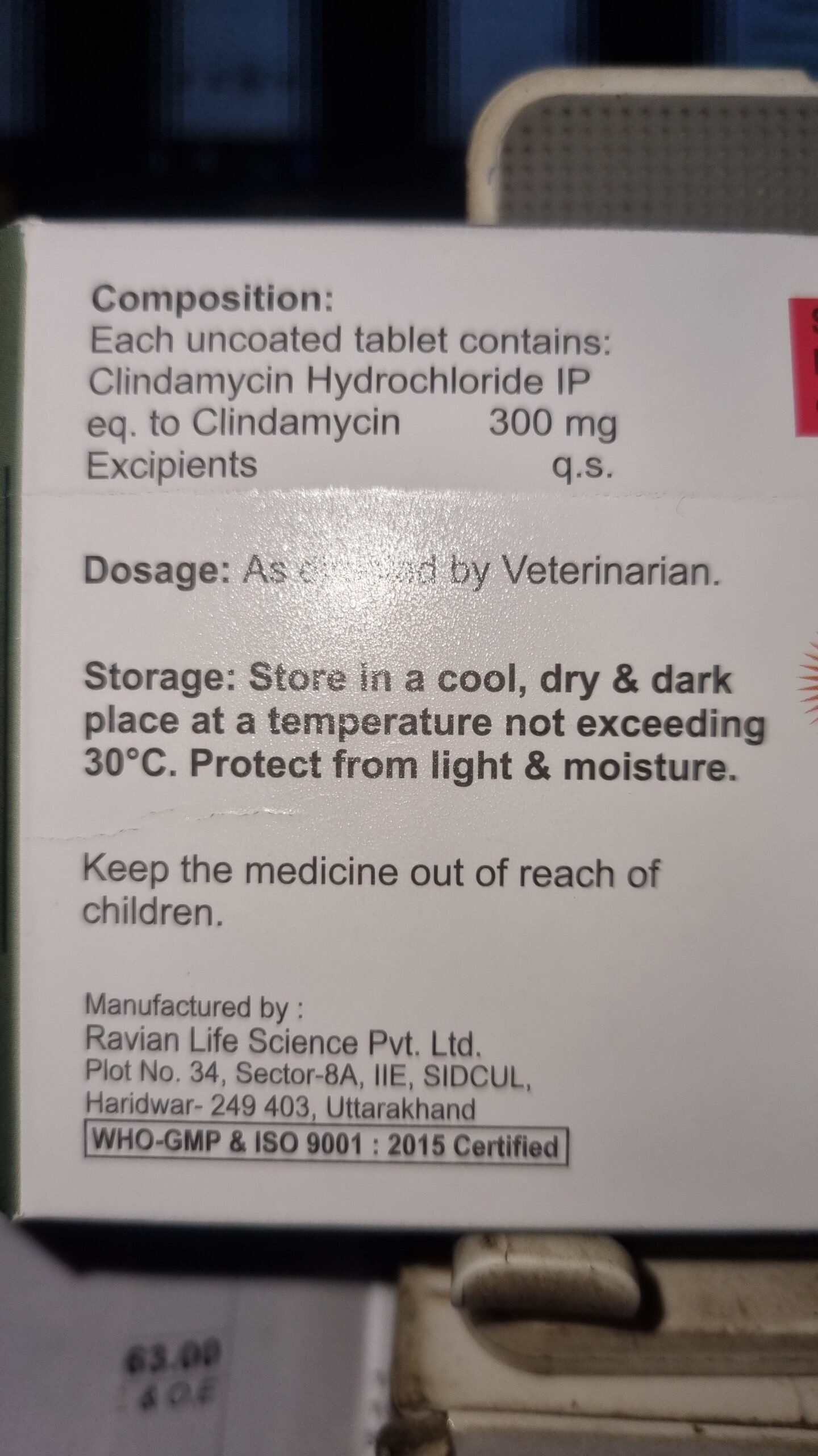 Corise Clivet 300 mg Tablets for Dogs & Cats (Strip of 10) - Image 2