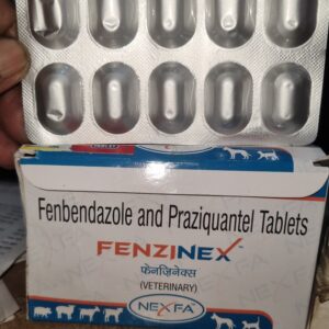 Nexfa Fenzinex Tablets Strip of 10 - Broad Spectrum Deworming Care for Livestock & Pets
