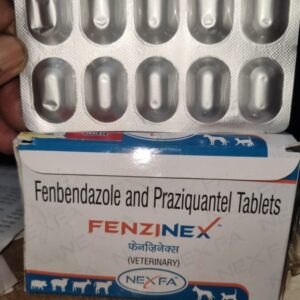 Nexfa Fenzinex Tablets Strip of 10 - Broad Spectrum Deworming Care for Livestock & Pets