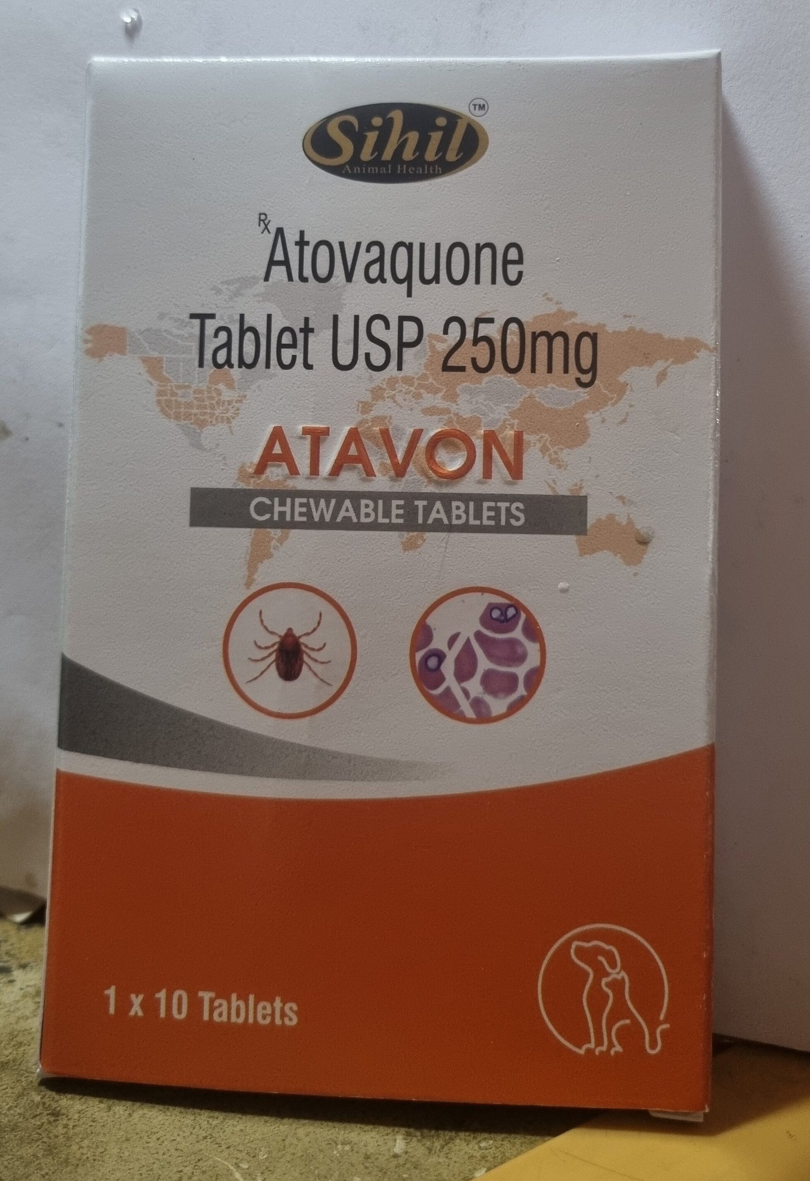 Sihil Pharma Atavon 250 mg Tablets for Dogs & Cats (10 Tabs) - Veterinary Formula