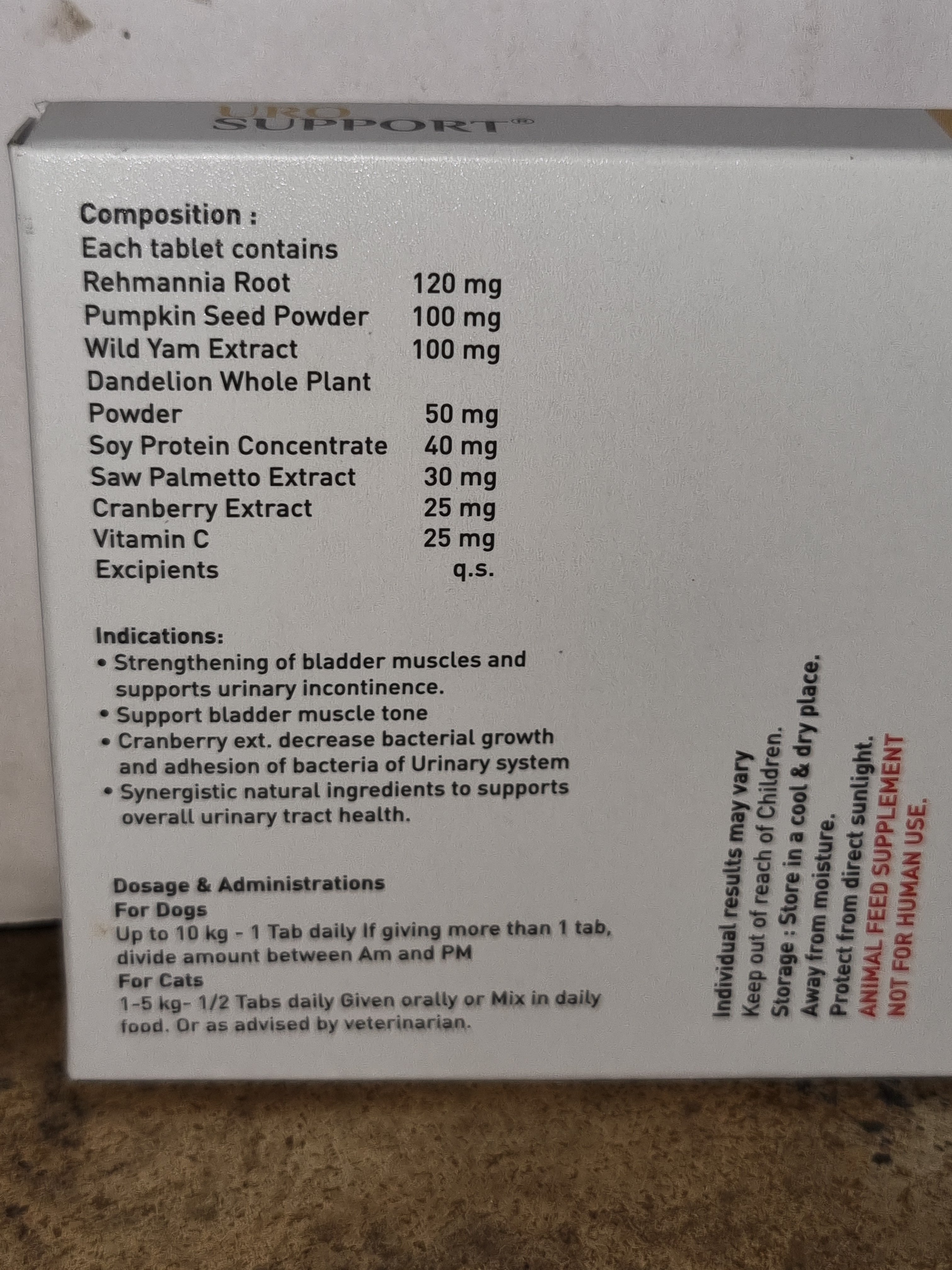 Vetina Uro Support 10 Tablet Strip | Natural Bladder Wellness for Dogs & Cats - Image 2
