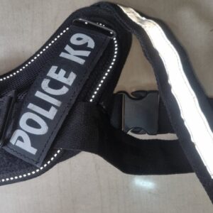 Petex Police K9 Dog Harness with Heavy Duty Nylon Buckles 'XXL' Size for Giant Dog | In 5 Colours - Black