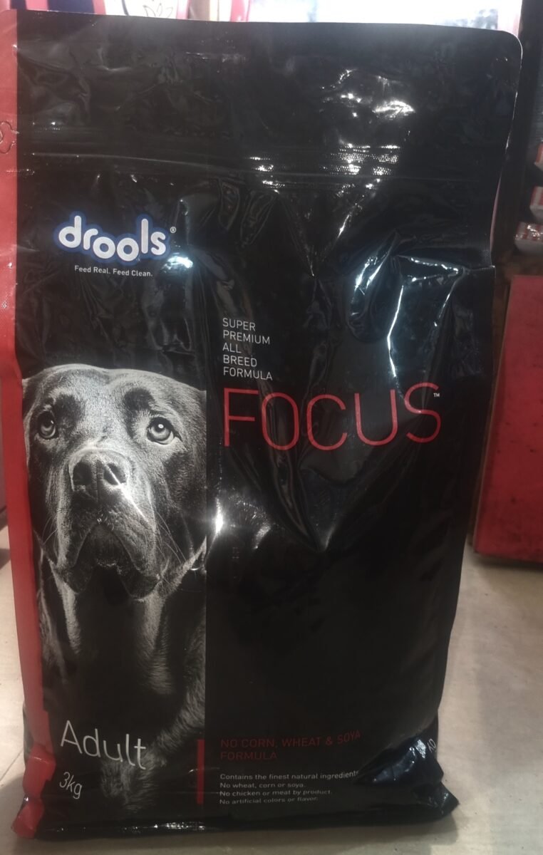 Drools Focus Adult Super Premium Dog Food - 3kg Dry Kibble