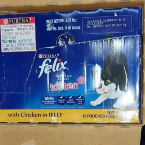 Purina Felix Cat and Kitten Wet Food 85 gm - Kitten Chicken in Jelly