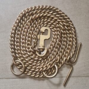 Heavy Duty No. 10 Brass Chain 60 Inch for Large Dog | Solid Dog Tie Out