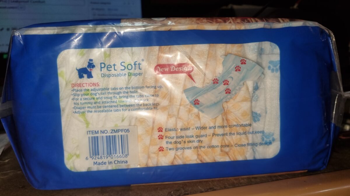 Pet Soft Female Dog Diapers L Size (12 Pcs) | Leakproof Comfort - Image 4