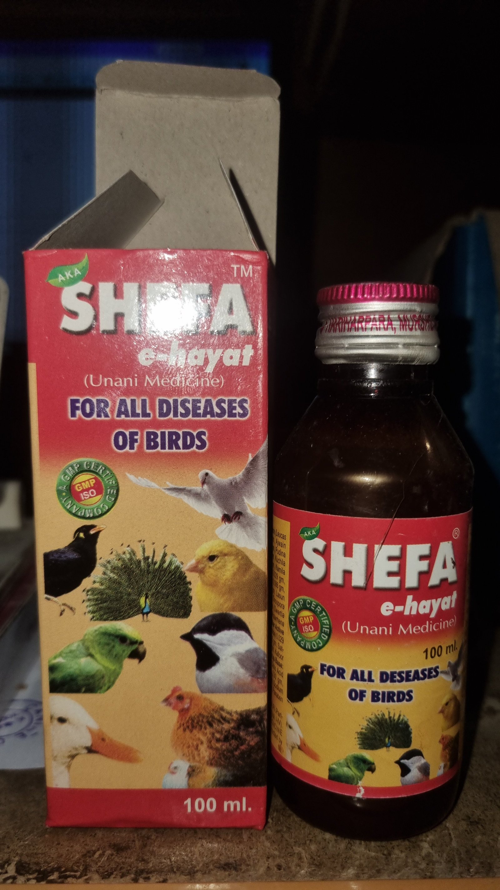 Shefa e-Hayat Unani Bird Drops (100ml) | Natural Avian Wellness