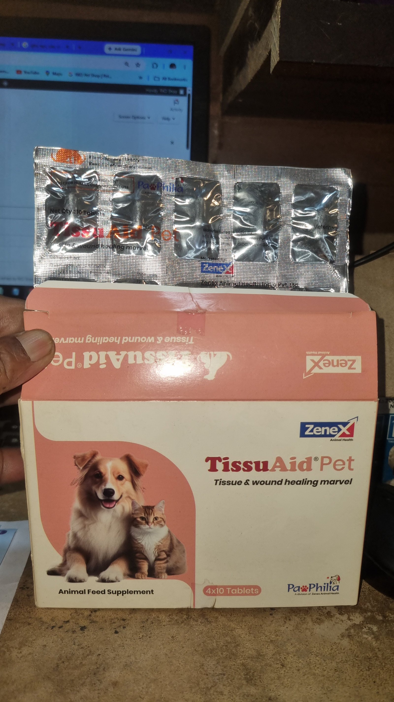 Zenex AH TissuAid Pet Supplements (10 Tabs) | Skin & Tissue Support