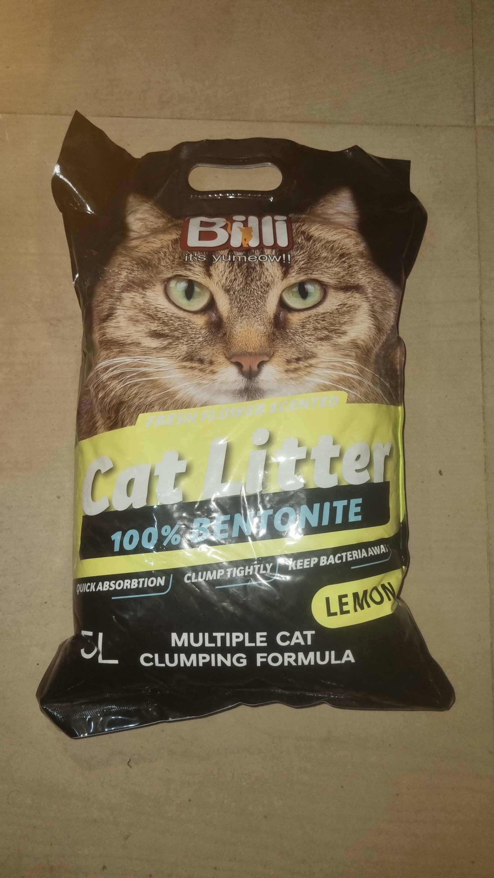 Taiyo Billi Cat Litter (5L / 4.2kg) Lemon Scented | Natural Odor Control