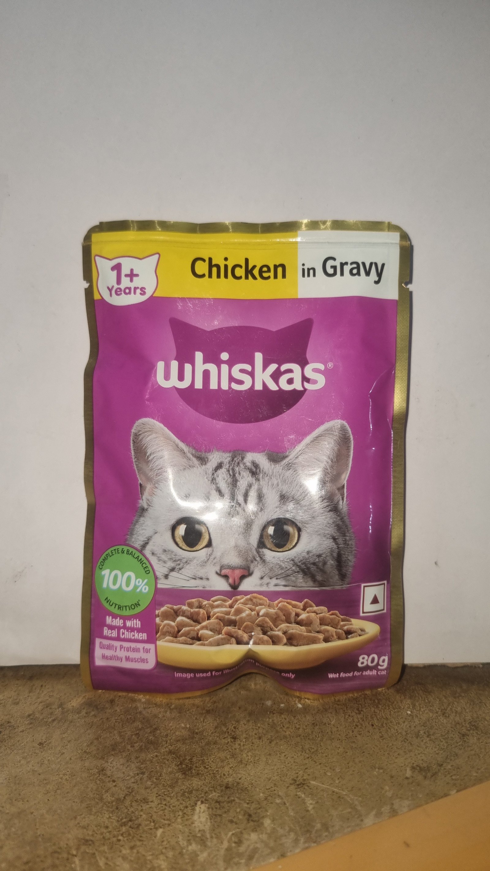 Whiskas Adult Wet Cat Food Chicken Gravy 80g | Daily Nutrition