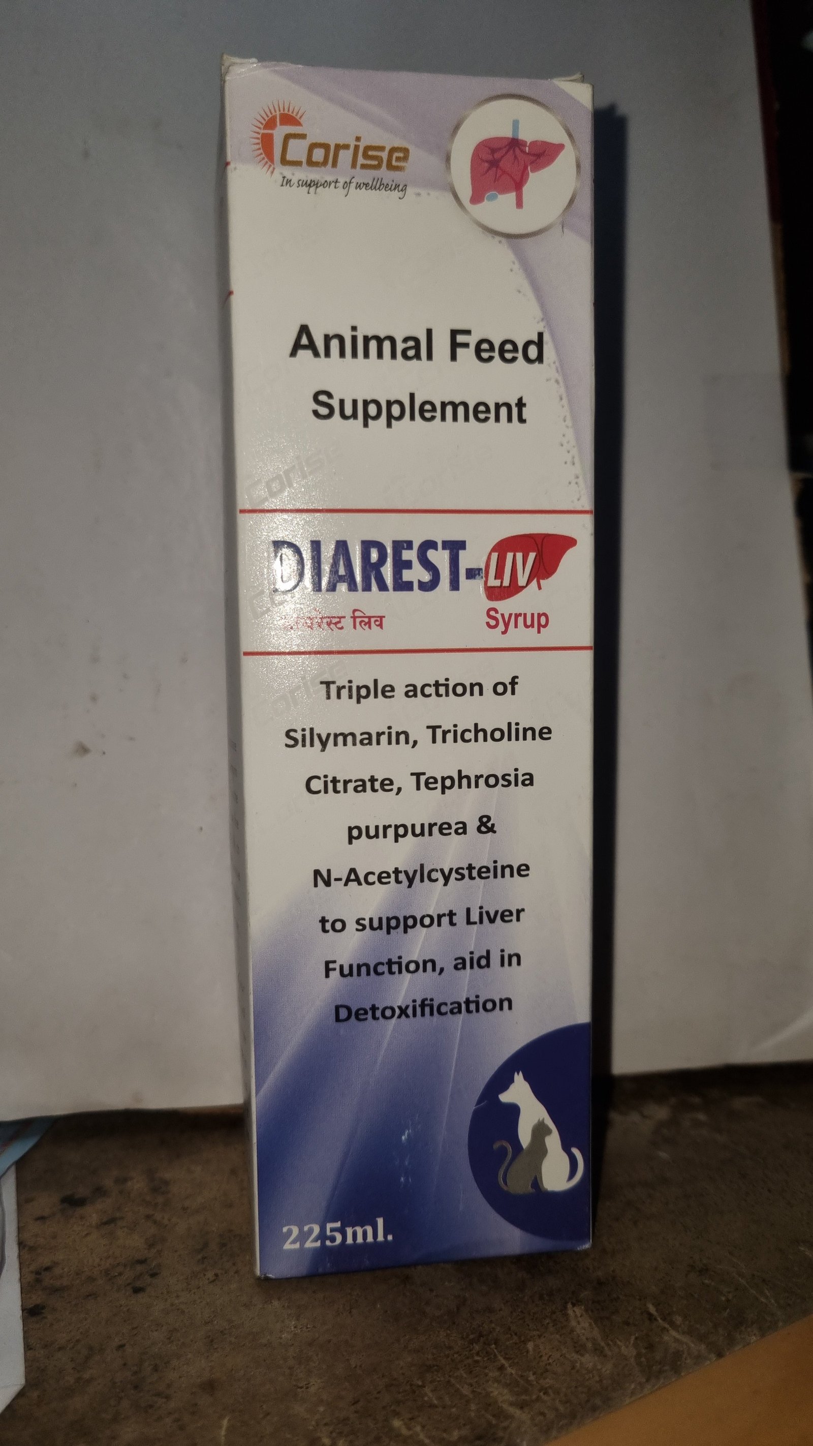 Corise Diarest Liv Syrup for Pets (225 ml) – Liver & Nutritional Support