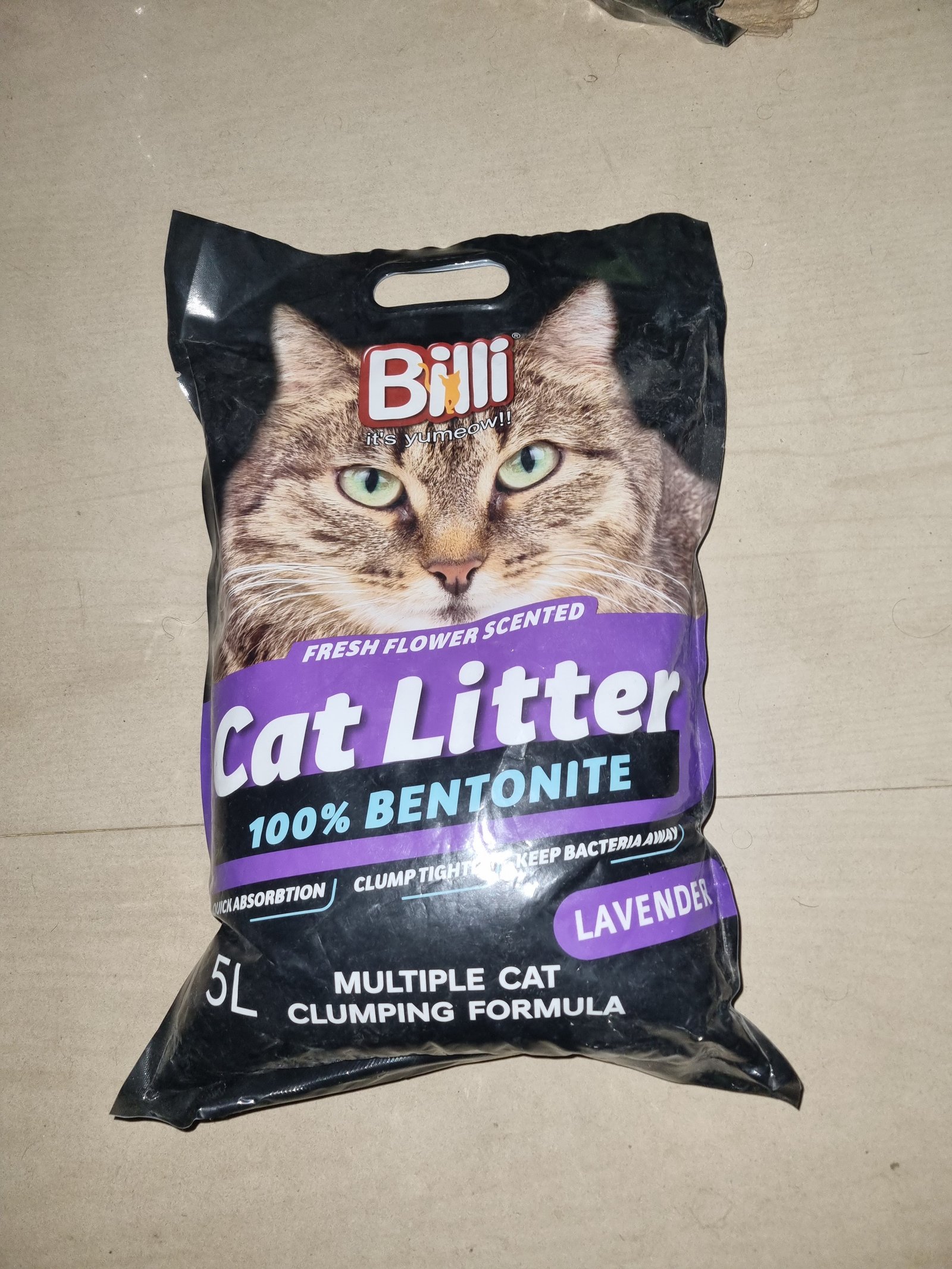 Taiyo Billi Cat Litter (5L / 4.2kg) Lavender Scented | Natural Odor Control