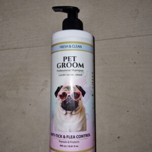 Petgroom Professional Shampoo 500 ml | Citronella and Lemongrass Tick and Flea Prevention